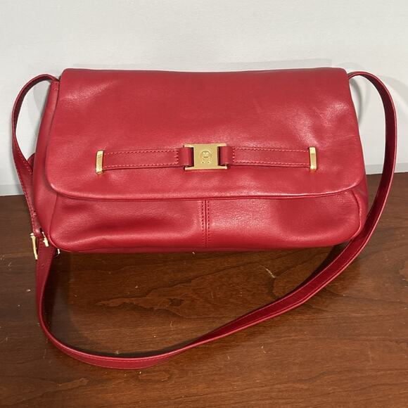 etienne aigner red shoulder bag handbag - Picture 1 of 9